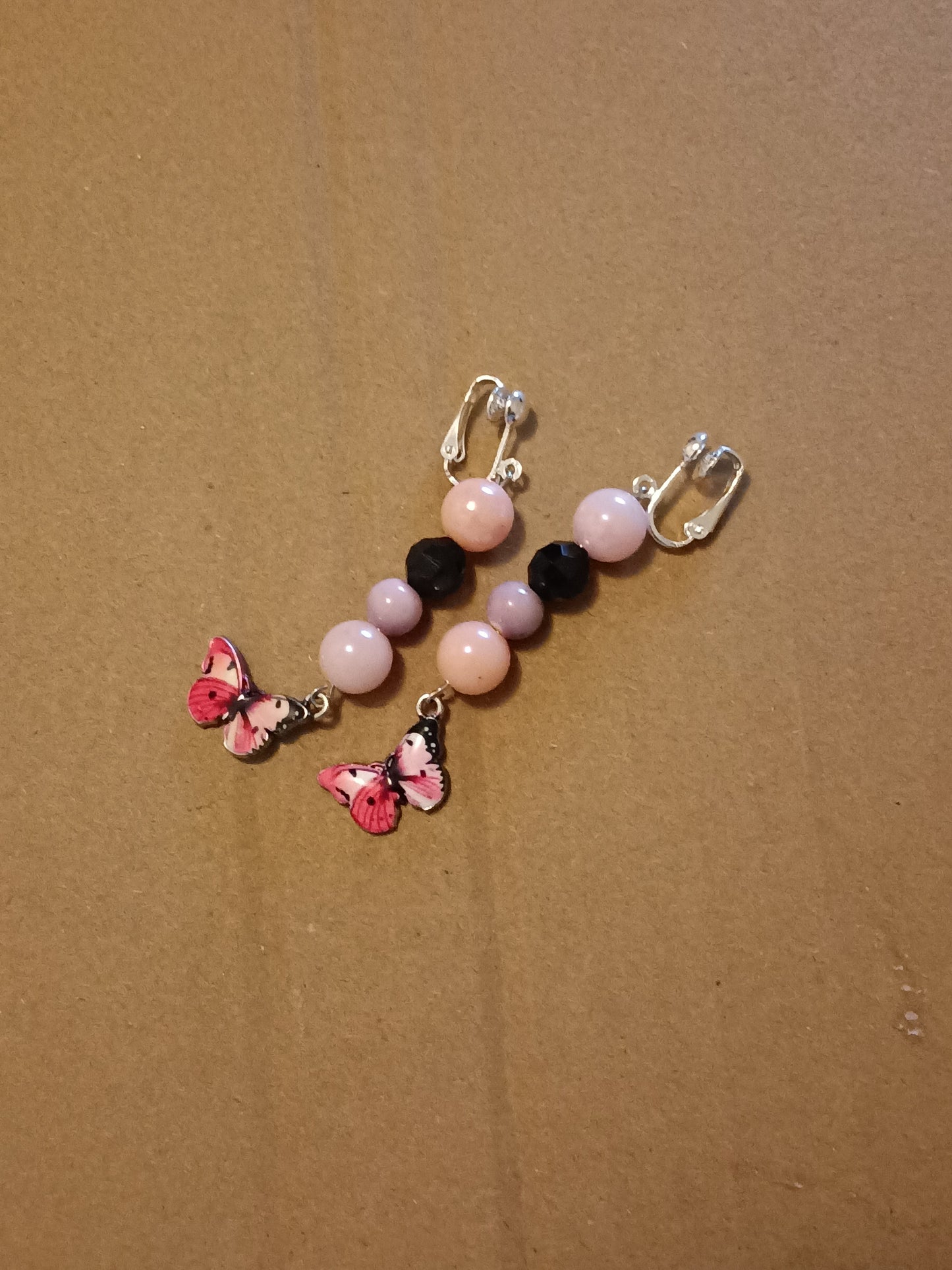 Pink Butterfly Earrings